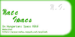 mate ipacs business card